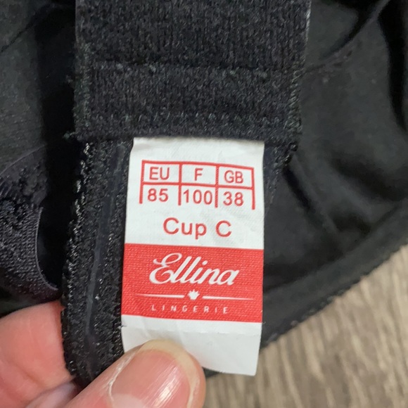 Ellina Lingerie Black Push up Bra, 38C - Picture 3 of 7